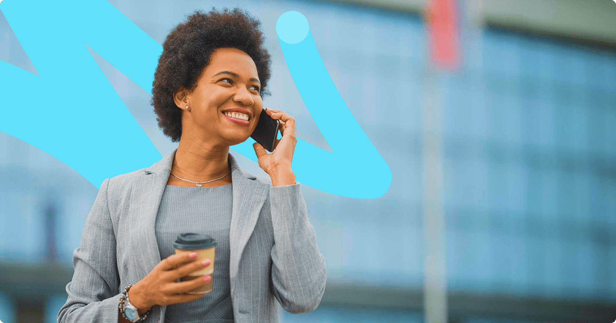 Business professional on a phone call - itc Mission